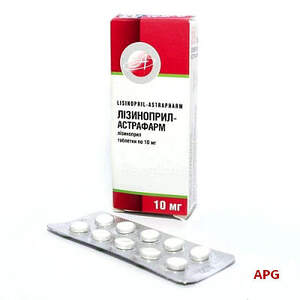 ЛИЗИНОПРИЛ-АСТРАФАРМ 10 мг N30 табл.