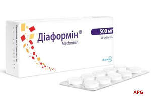 ДИАФОРМИН 500 мг N30 табл. к.яч.уп.