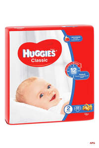 ПІДГУЗ HUGGIES CLASSIC 2 (3-6 кг) №88 mega