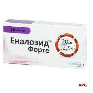 ЕНАЛОЗИД ФОРТЕ 20 мг/12,5 мг №20 табл.