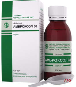 АМБРОКСОЛ 30 мг/5 мл 100 мл сироп фл.