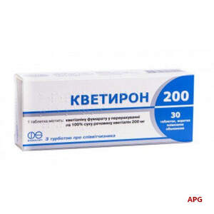 КВЕТИРОН 200 200 мг №30 табл. в/о