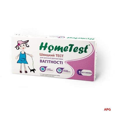 ТЕСТ Д/В ВАГІТН. HOMETEST HCG112 тест-смужка