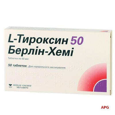 L-ТИРОКСИН БЕРЛИН-ХЕМИ 50 мкг N50 табл.