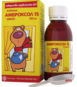 АМБРОКСОЛ 15 мг/5 мл 100 мл сироп фл.