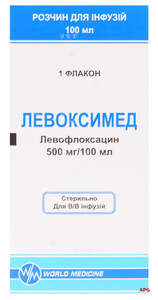 ЛЕВОКСИМЕД 500 мг/100 мл 100 мл р-н д/інф. фл.