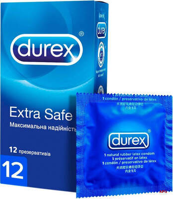 ПРЕЗ DUREX Extra safe більш щільні, з дод. змазкою №12