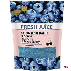 СІЛЬ Д/ВАНН FRESH JUICE Blueberry & Black Cherry з піною 500 г дой-пак