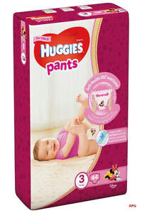 ПІДГУЗ-ТРУСИКИ HUGGIES PANTS 3 (6-11 кг) №44 Girl