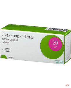 ЛІЗИНОПРИЛ-ТЕВА 20 мг №60 табл.