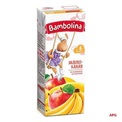 НЕКТАР BAMBOLINA яблуко-банан 0,2 л