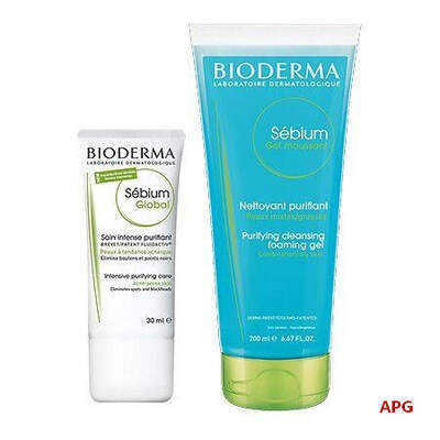 BIODERMA НАБІР СЕБІОМ ГЛОБАЛ 30 мл + СЕБІОМ ГЕЛЬ ОЧИЩ. 200 мл