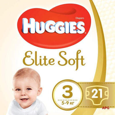 ПІДГУЗ HUGGIES ELITE SOFT 3 (5-9 кг) №21