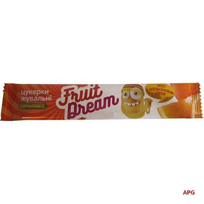 ЦУКЕРКИ ЖУВ. FRUIT DREAM апельсин. сік + віт. С 15 г