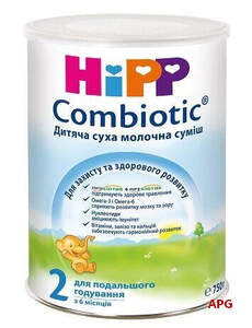 СУМІШ МОЛОЧН. HIPP 2 Combiotic 6+ міс. 750 г