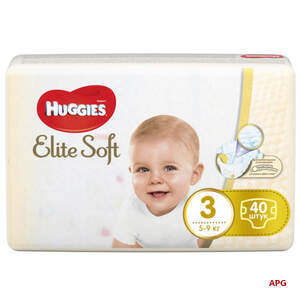 ПОДГУЗ HUGGIES ELITE SOFT 3 (5-9 кг) №40