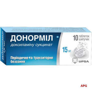 ДОНОРМІЛ 15 мг №10 табл. шип.