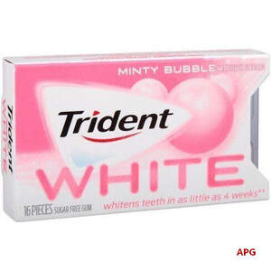ЖУВ. ГУМКА TRIDENT minty bubble white gum