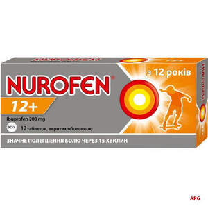 НУРОФЄН 12+ 200 мг №12 табл. в/о